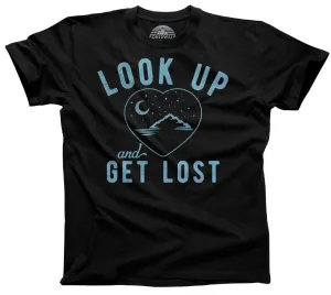 Men's Look Up and Get Lost T-Shirt - Astronomy Shirt
