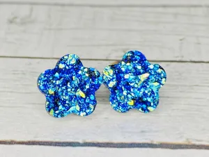 Metallic Blue Star Druzy! 12mm