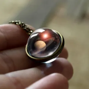 Milky Way Galaxy Double Sided Universe Pendant Necklace