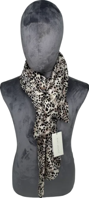 Mint Velvet Beige Animal Print Lightweight Scarf One Size