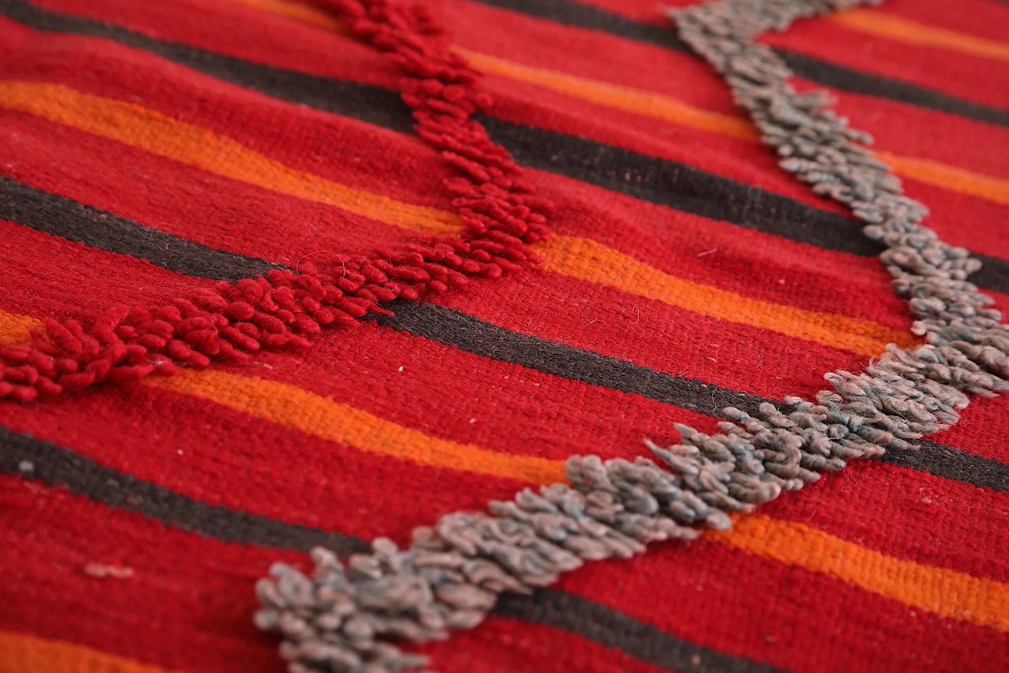Moroccan Azilal Rug 5.6 x 13.4 FT - Bold Striped Design