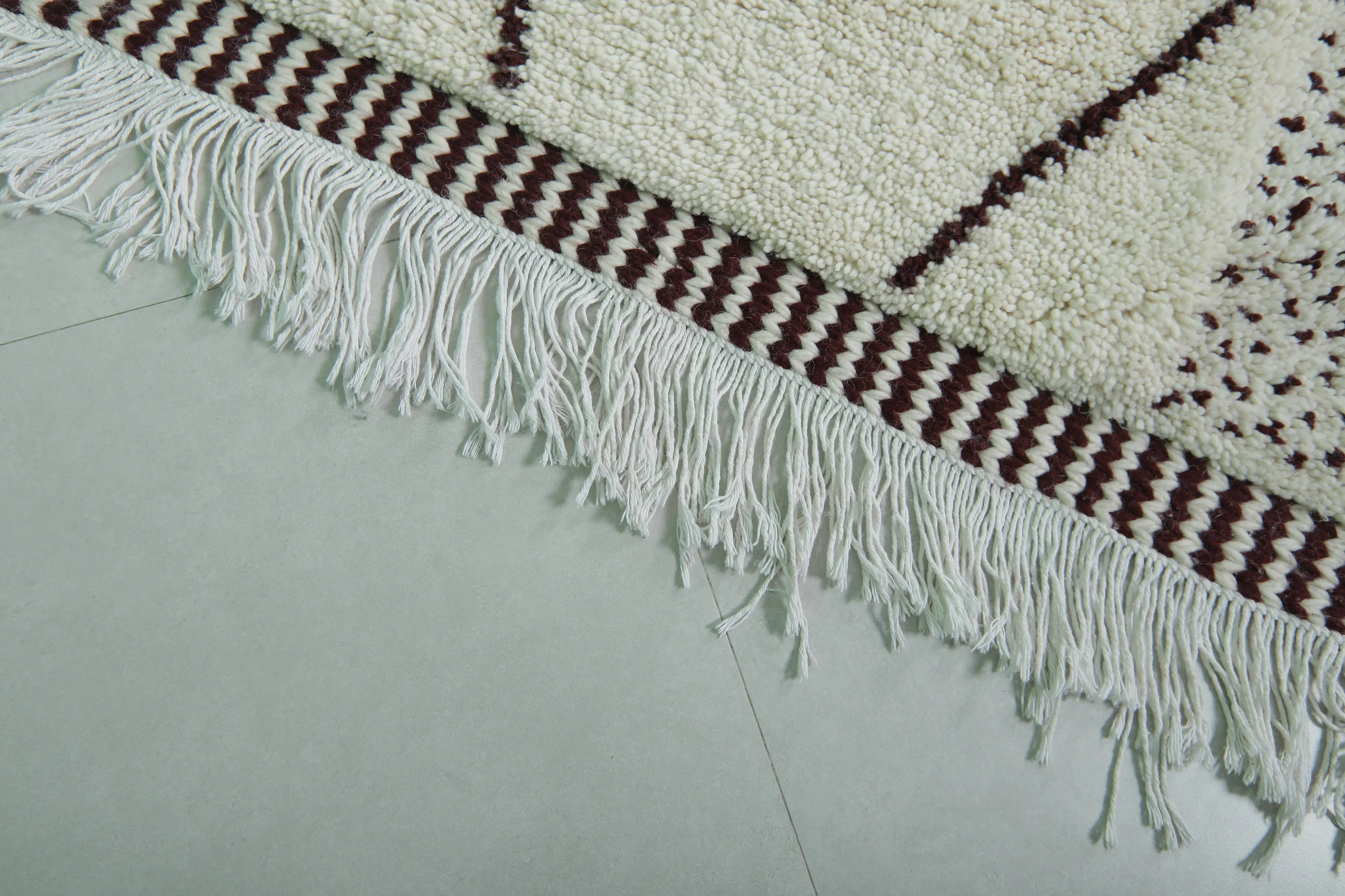 Moroccan Azilal Rug - Handwoven 8 x 11 Feet | Geometric Wool Design