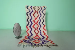 Moroccan Rug with Vibrant Geometric Patterns – 2.9 x 6.2 ft