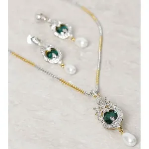 Multicoloured Stone Changing Necklace Set (100000061499)