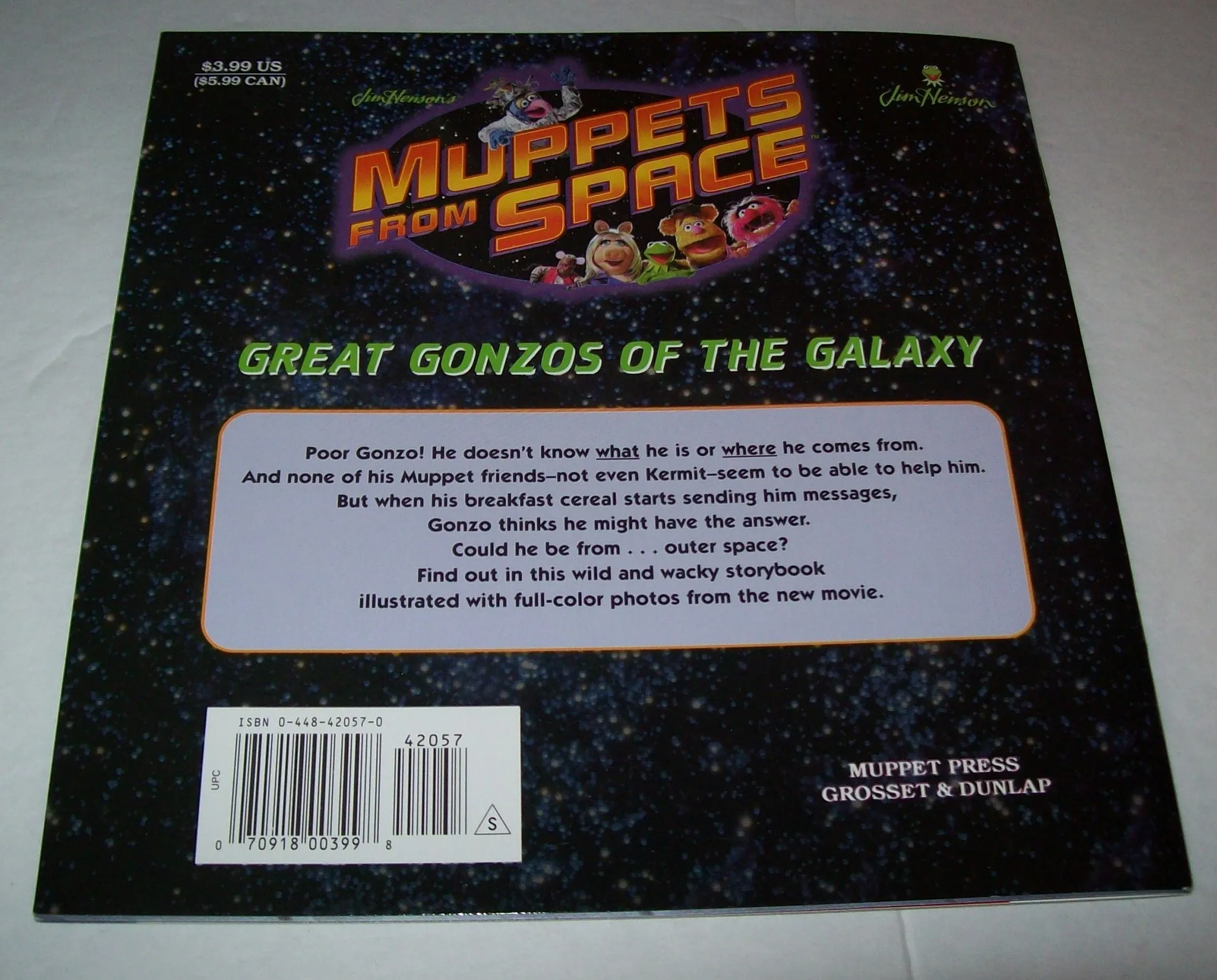 Muppets Great Gonzos Of The Galaxy Paperback Book