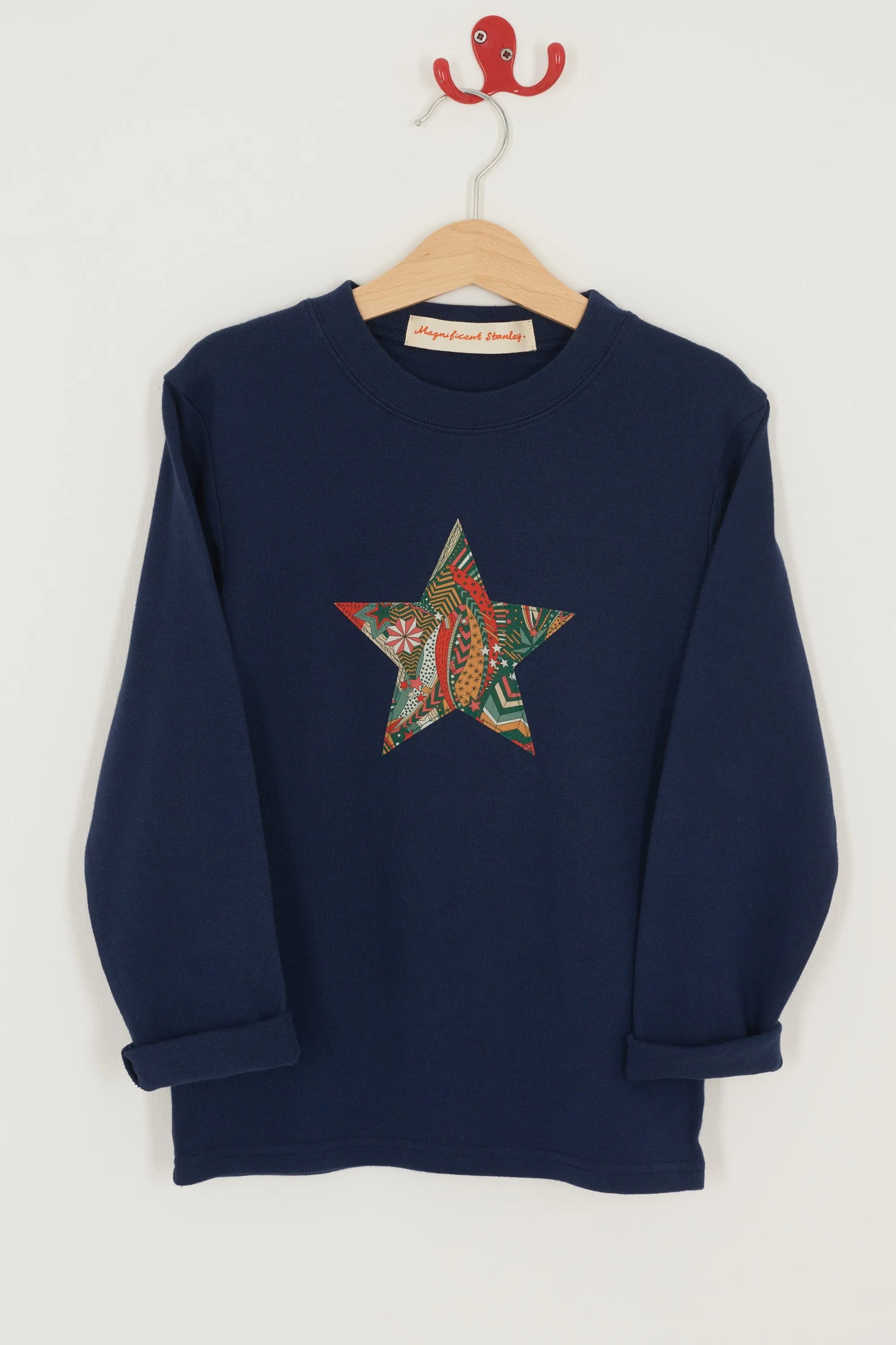 Navy Star T-Shirt in My Little Star Liberty Print