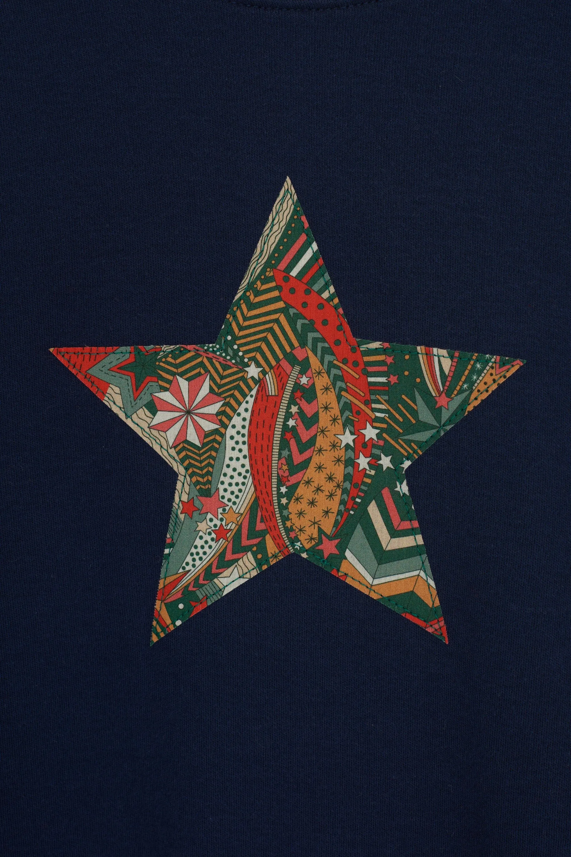 Navy Star T-Shirt in My Little Star Liberty Print