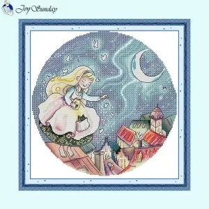 Night Elf Cartoon Character 11ct Cross Stitch Kit