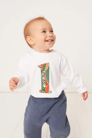 Number White T-Shirt in My Little Star Liberty Print