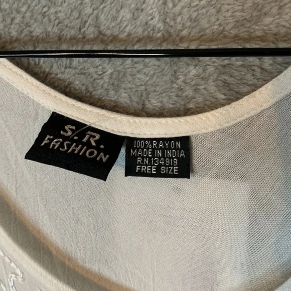 NWT S.R. Fashions White Boho Dress
