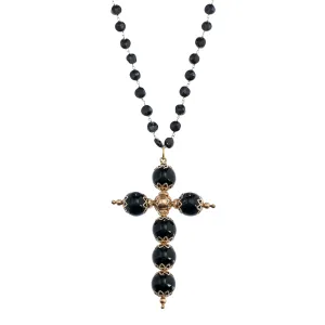 Onyx Cross Necklace
