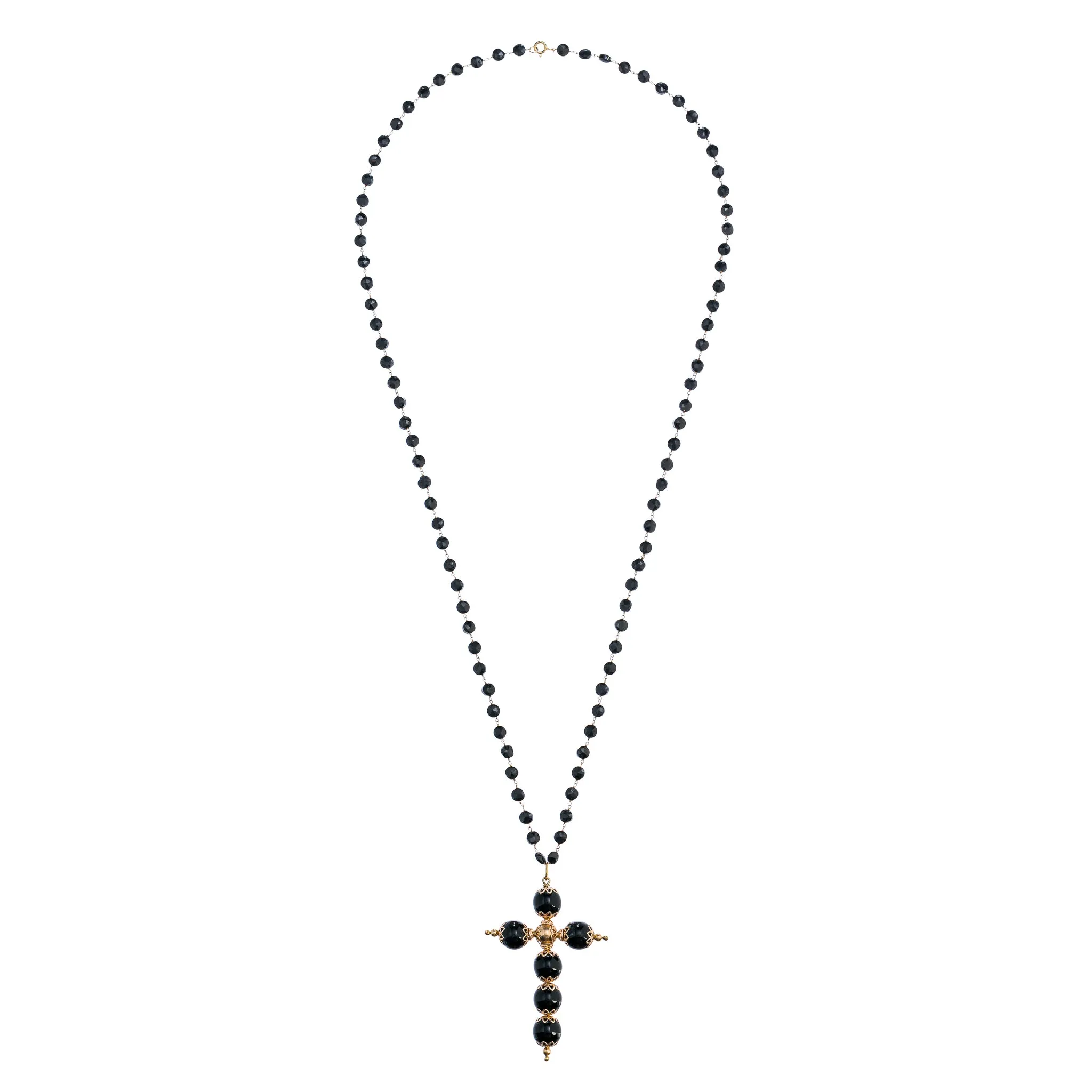 Onyx Cross Necklace