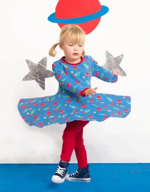 Organic Space Print Skater Dress