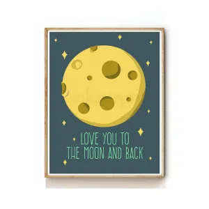 OUTER SPACE NURSERY ART PRINT - MOON - LUNAR