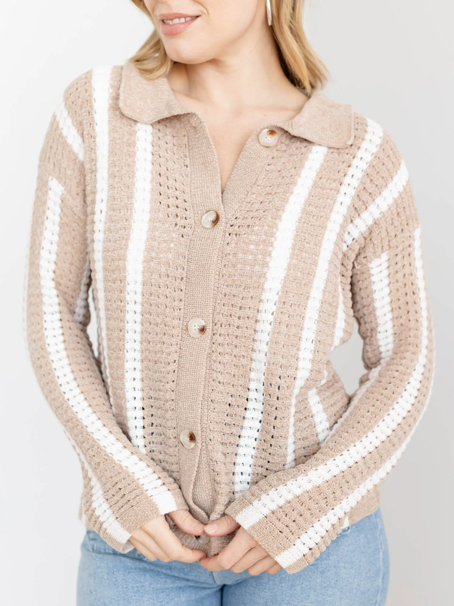 Oversized Chenille Sweater Cardigan