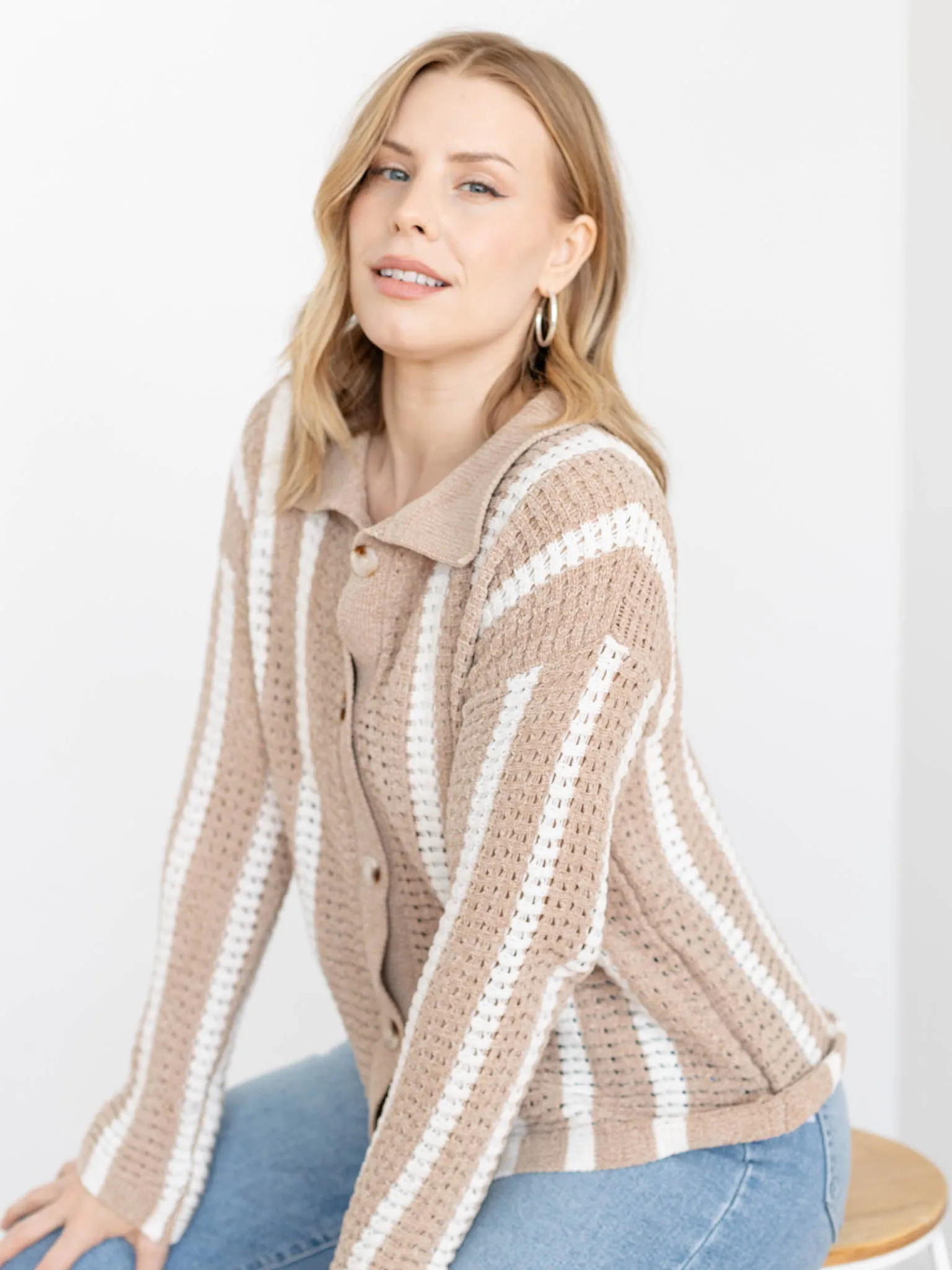 Oversized Chenille Sweater Cardigan
