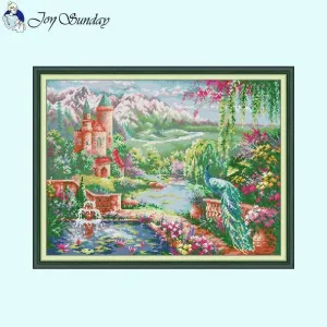 Peacock Castle Cross Stitch Shop