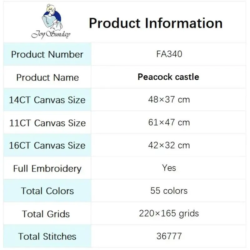 Peacock Castle Cross Stitch Shop