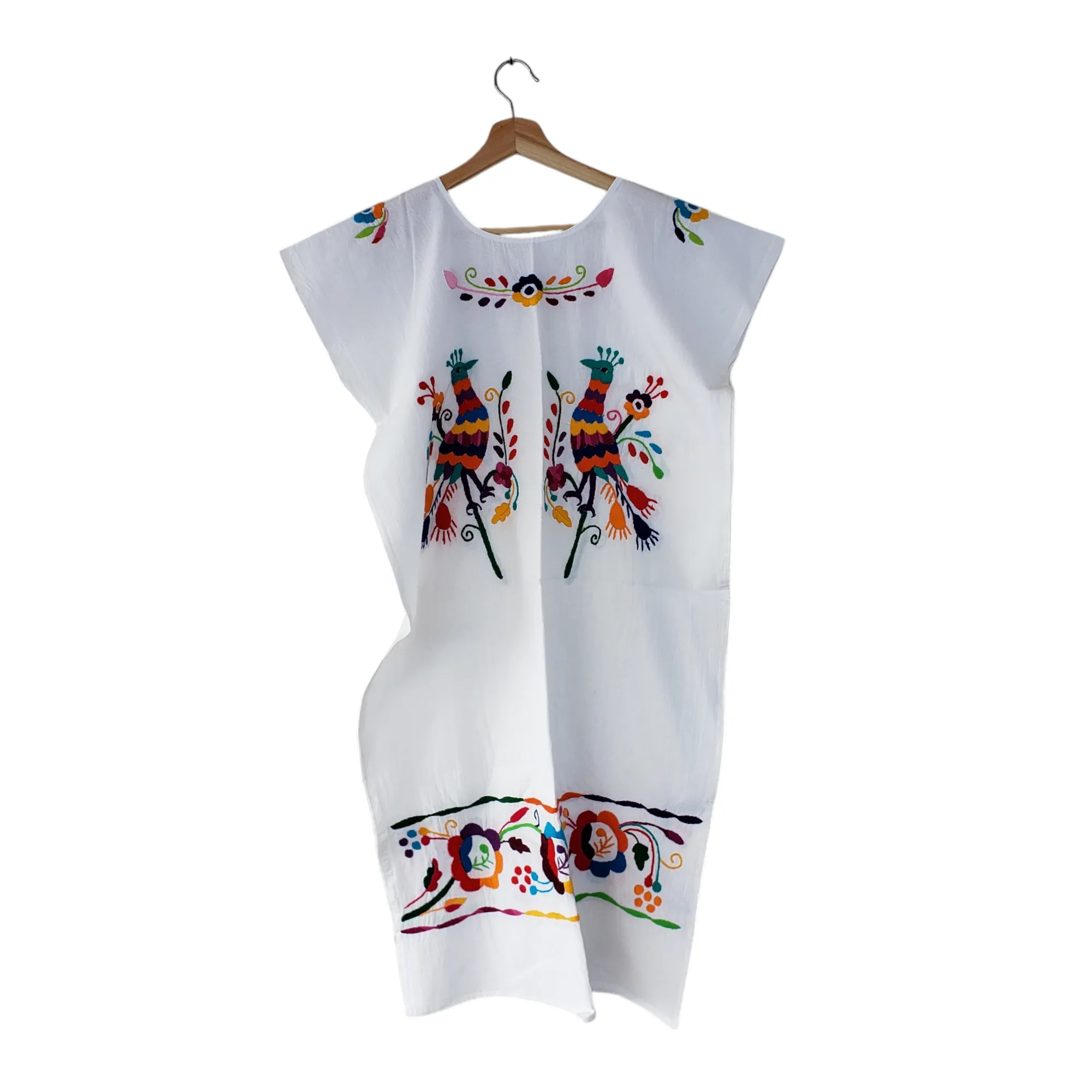 Peacock Huipil Mexican Dress - Handmade in Oaxaca Mexico