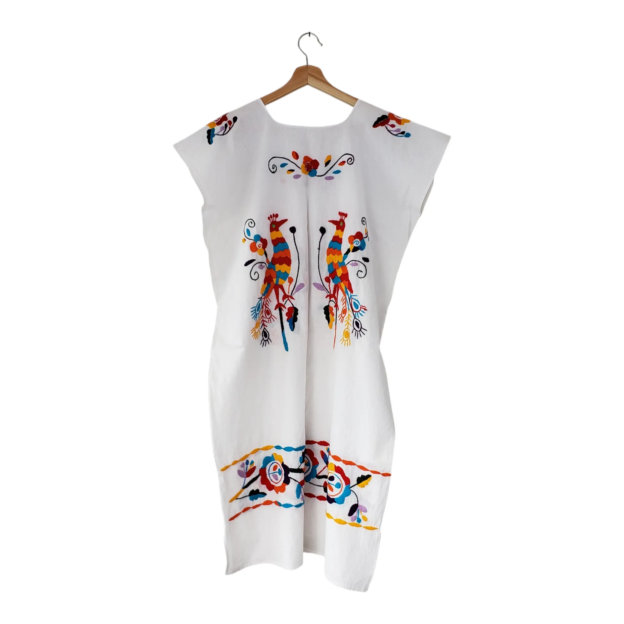 Peacock Huipil Mexican Dress - Handmade in Oaxaca Mexico