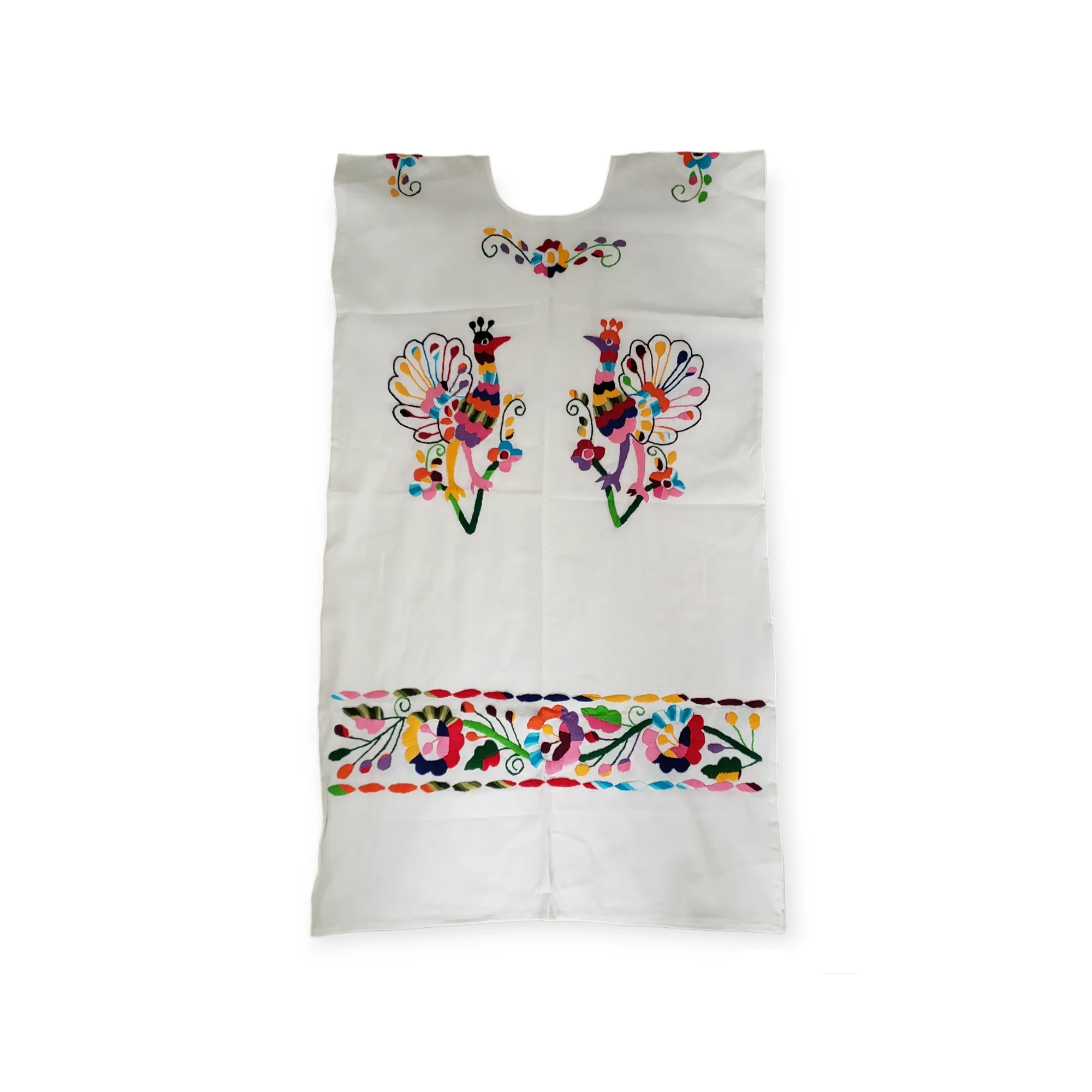 Peacock Huipil Mexican Dress - Handmade in Oaxaca Mexico