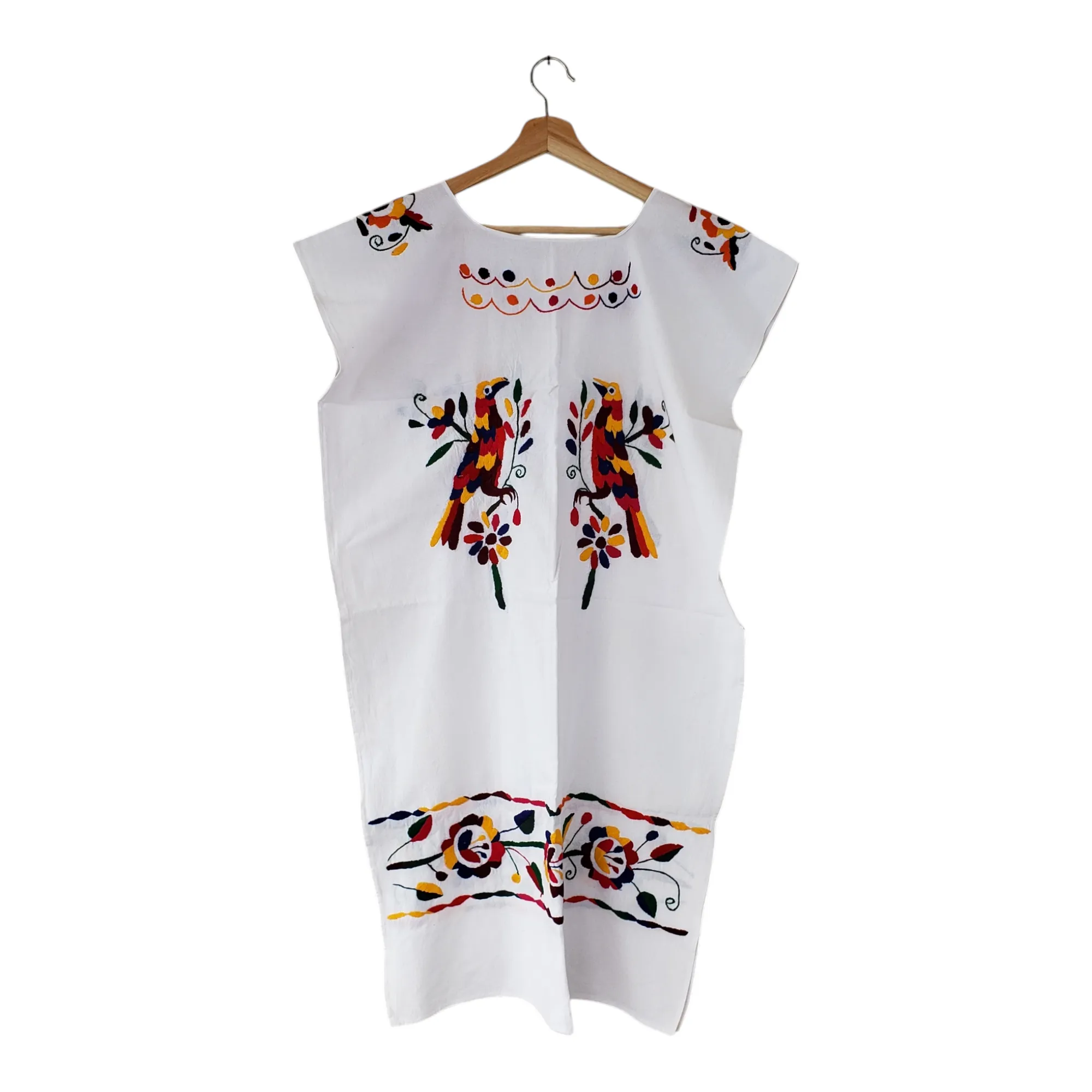 Peacock Huipil Mexican Dress - Handmade in Oaxaca Mexico