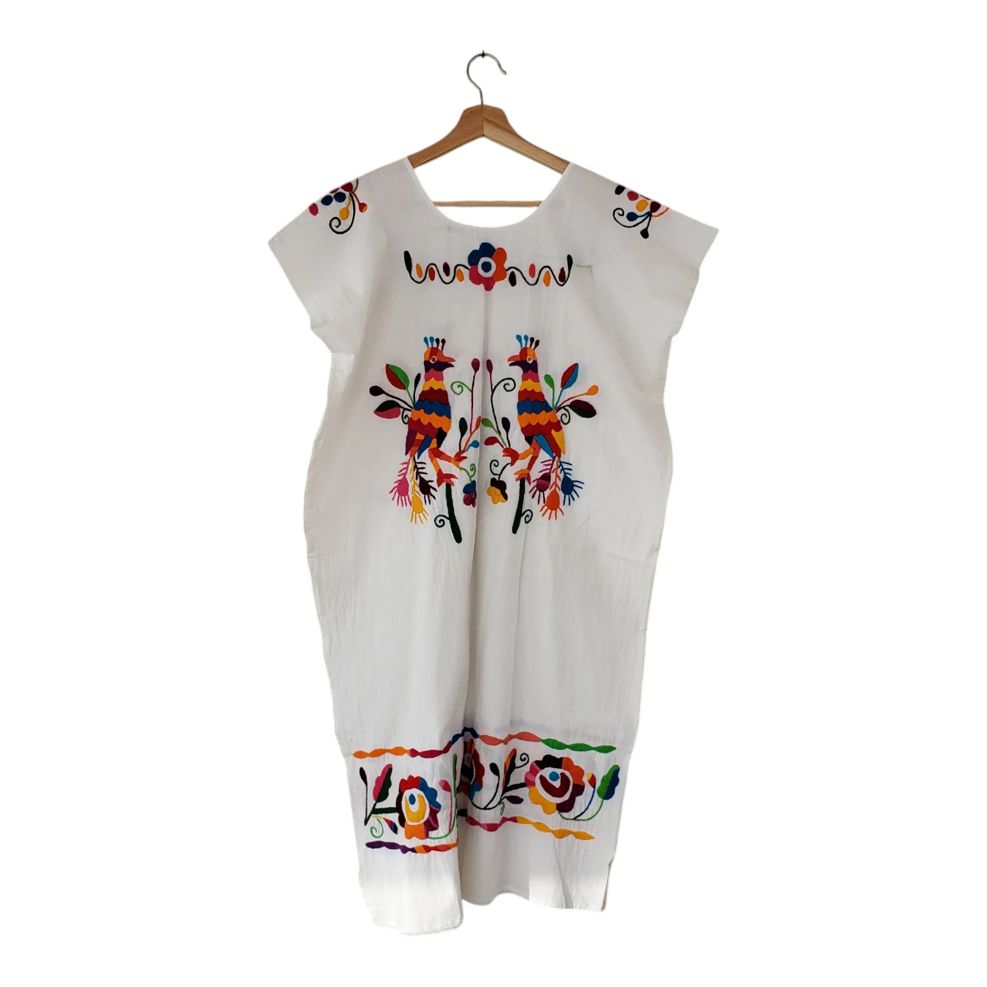 Peacock Huipil Mexican Dress - Handmade in Oaxaca Mexico