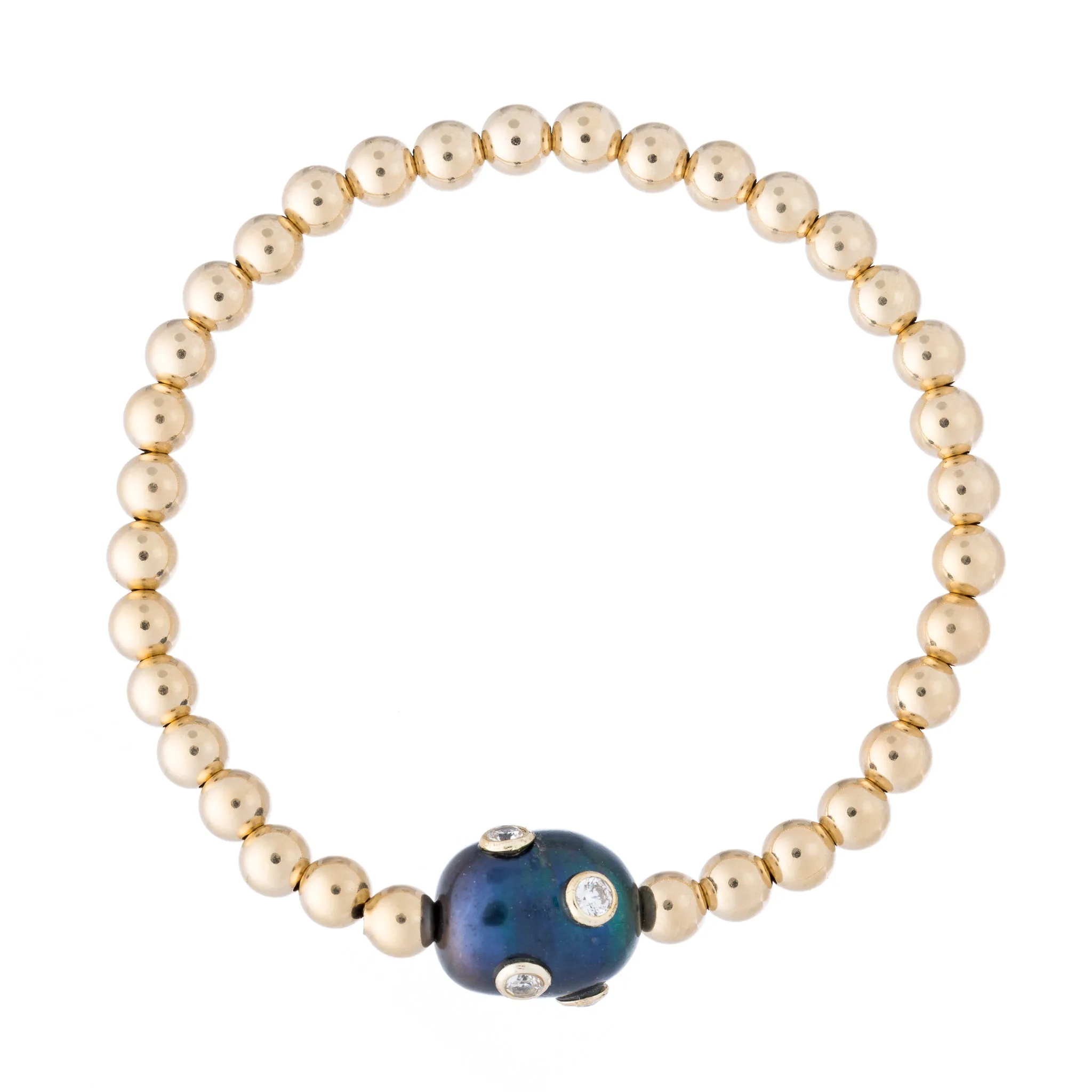 Pearl and Zirconia Encrusted Bracelet