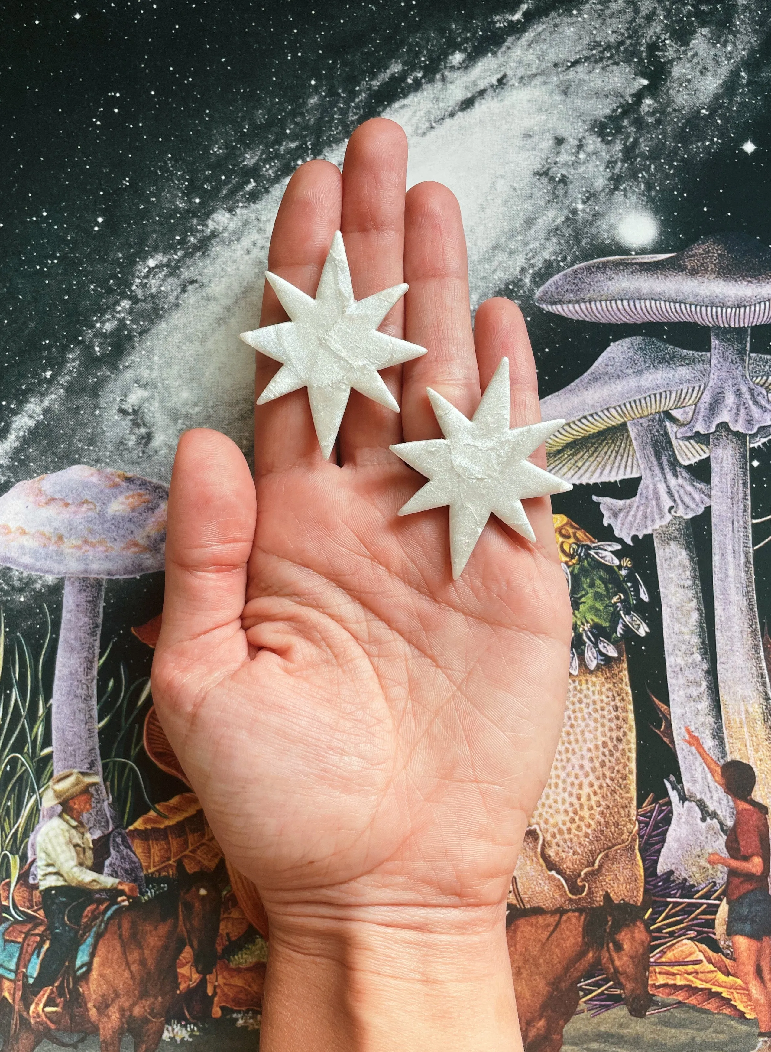 Pearl Star Studs