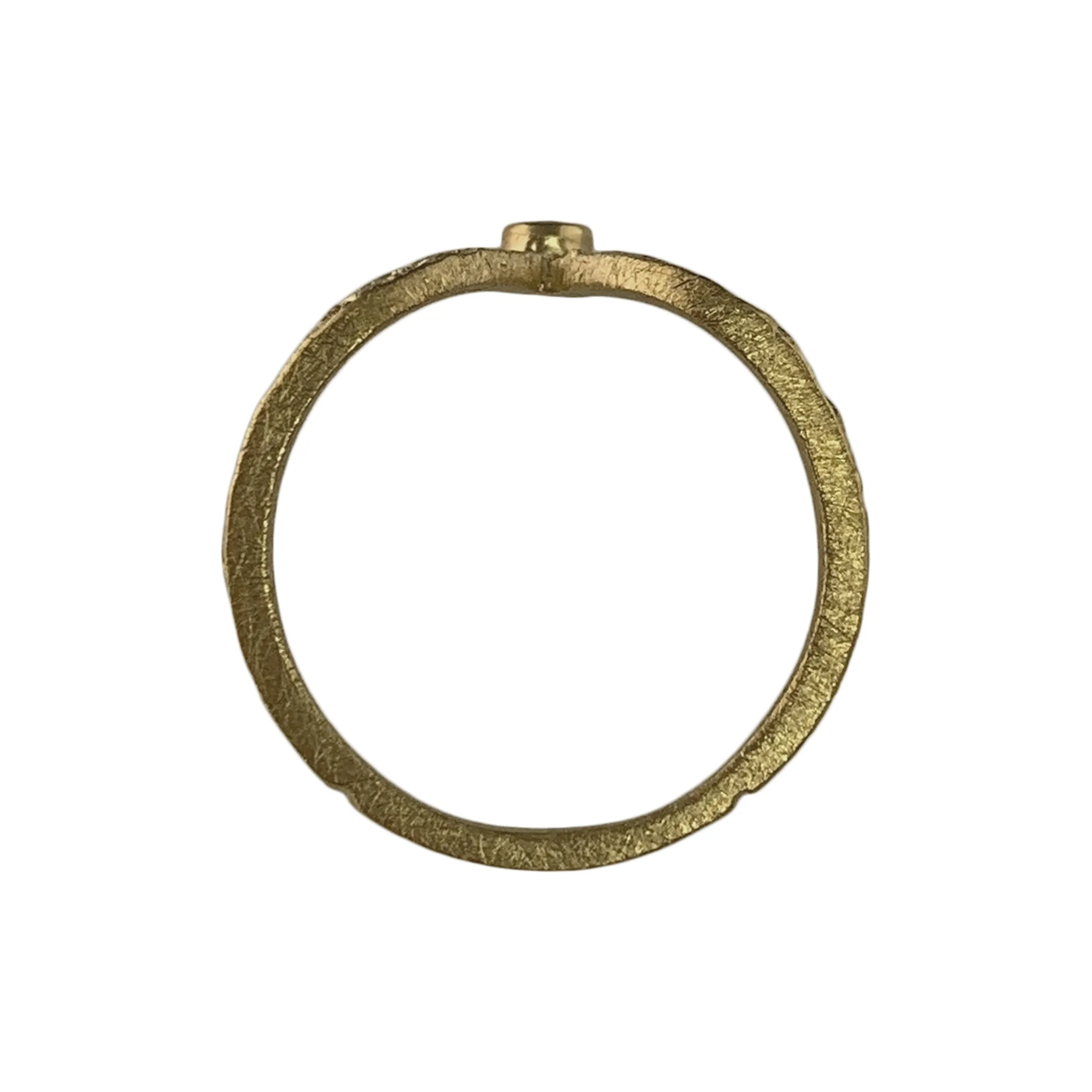 Pebble Chevron Band - 14K and White Diamond