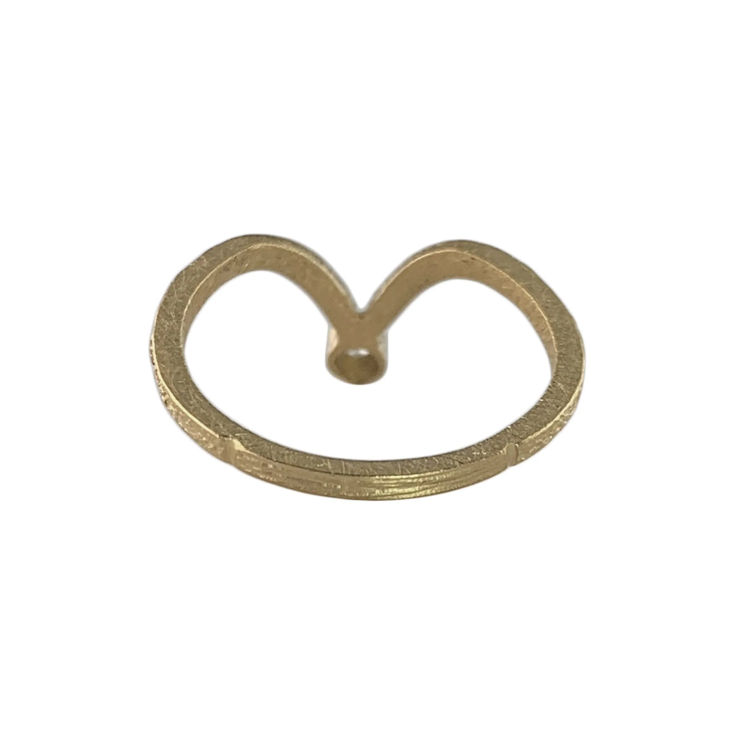 Pebble Chevron Band - 14K and White Diamond