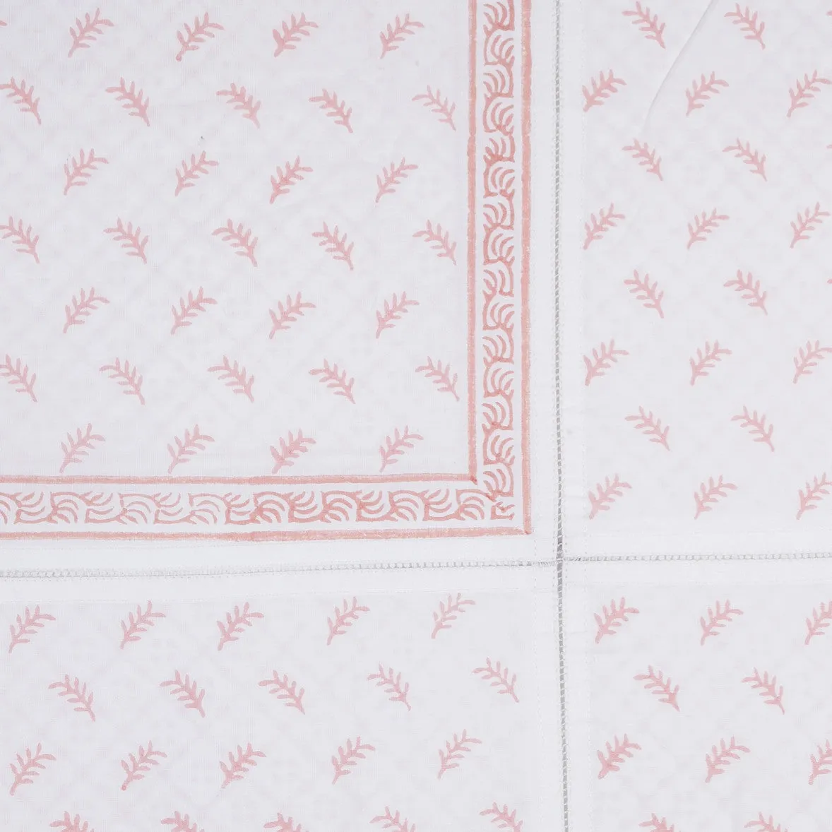 Pia Feather Hand Block Printed Duvet Cover