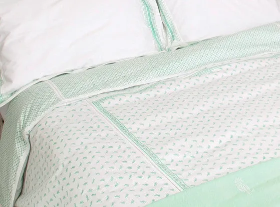 Pia Feather Hand Block Printed Duvet Cover
