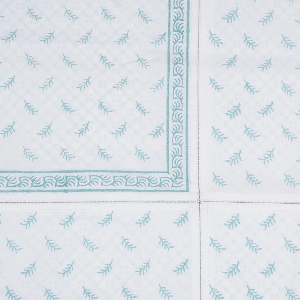 Pia Feather Hand Block Printed Duvet Cover