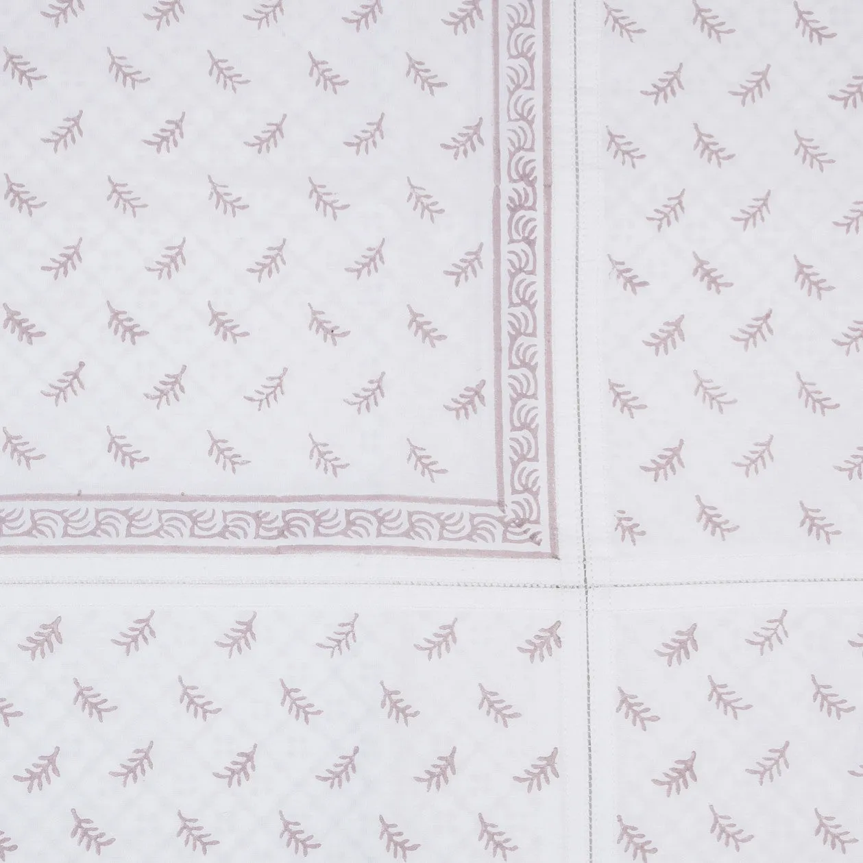 Pia Feather Hand Block Printed Duvet Cover