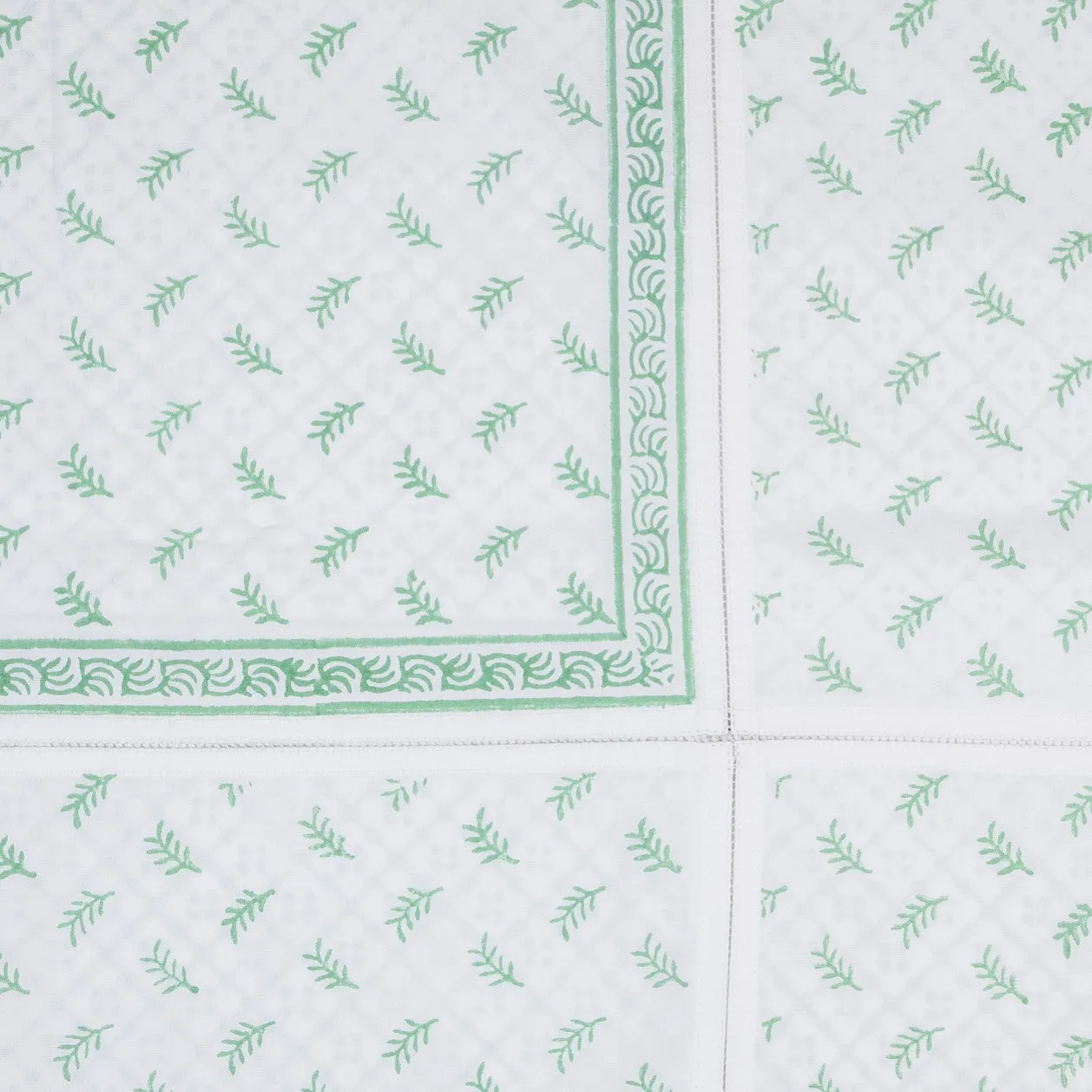 Pia Feather Hand Block Printed Duvet Cover