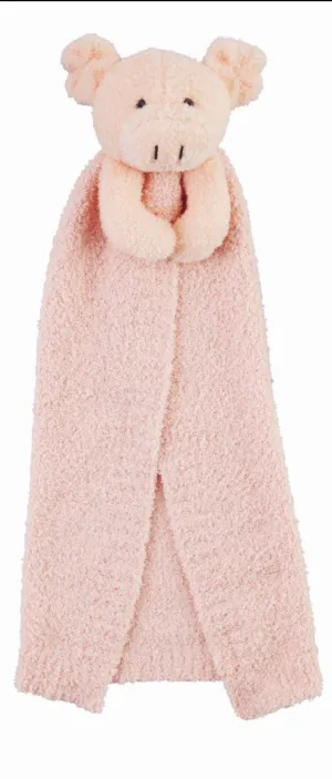 Pig Chenille Lovey Blanket