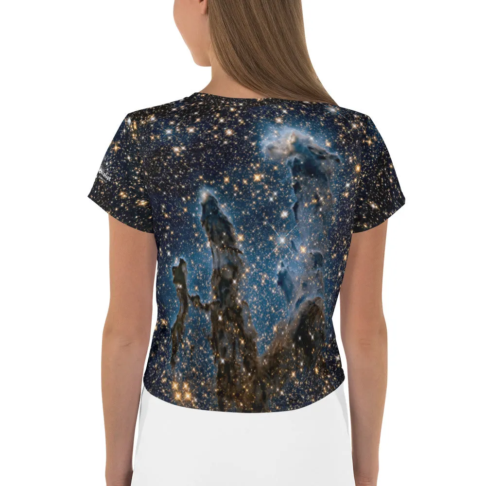 Pillars of Creation in Infrared by Hubble Cropped T-Shirt