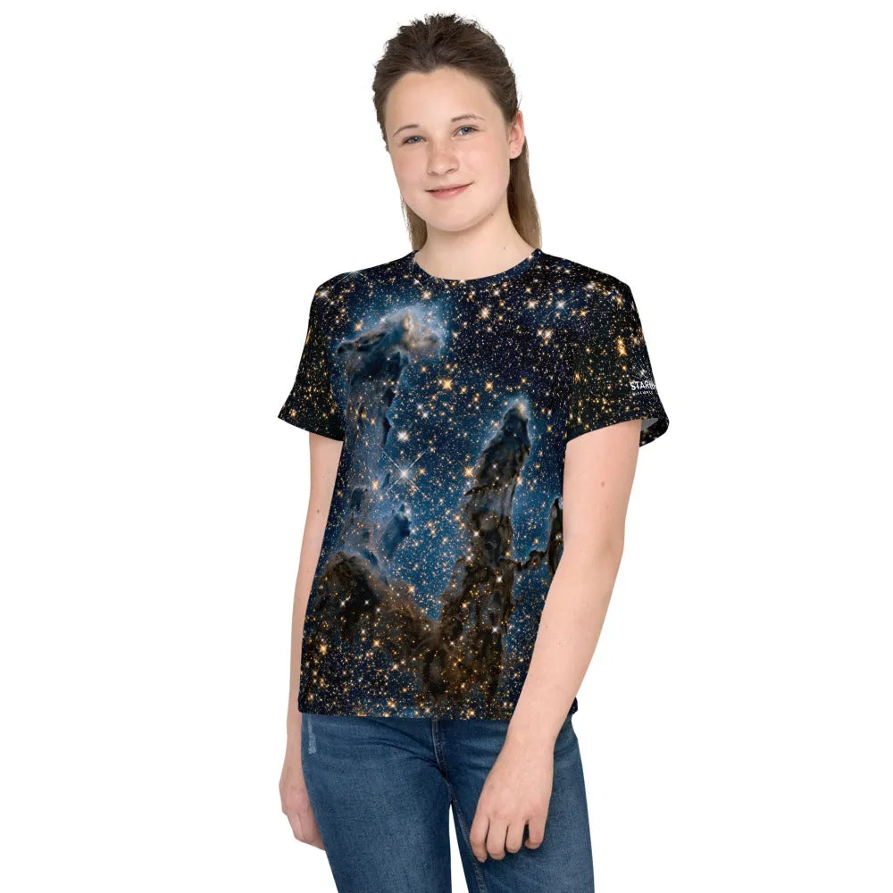 Pillars of Creation in Infrared by Hubble Kids T-Shirt (Toddler–Teen)