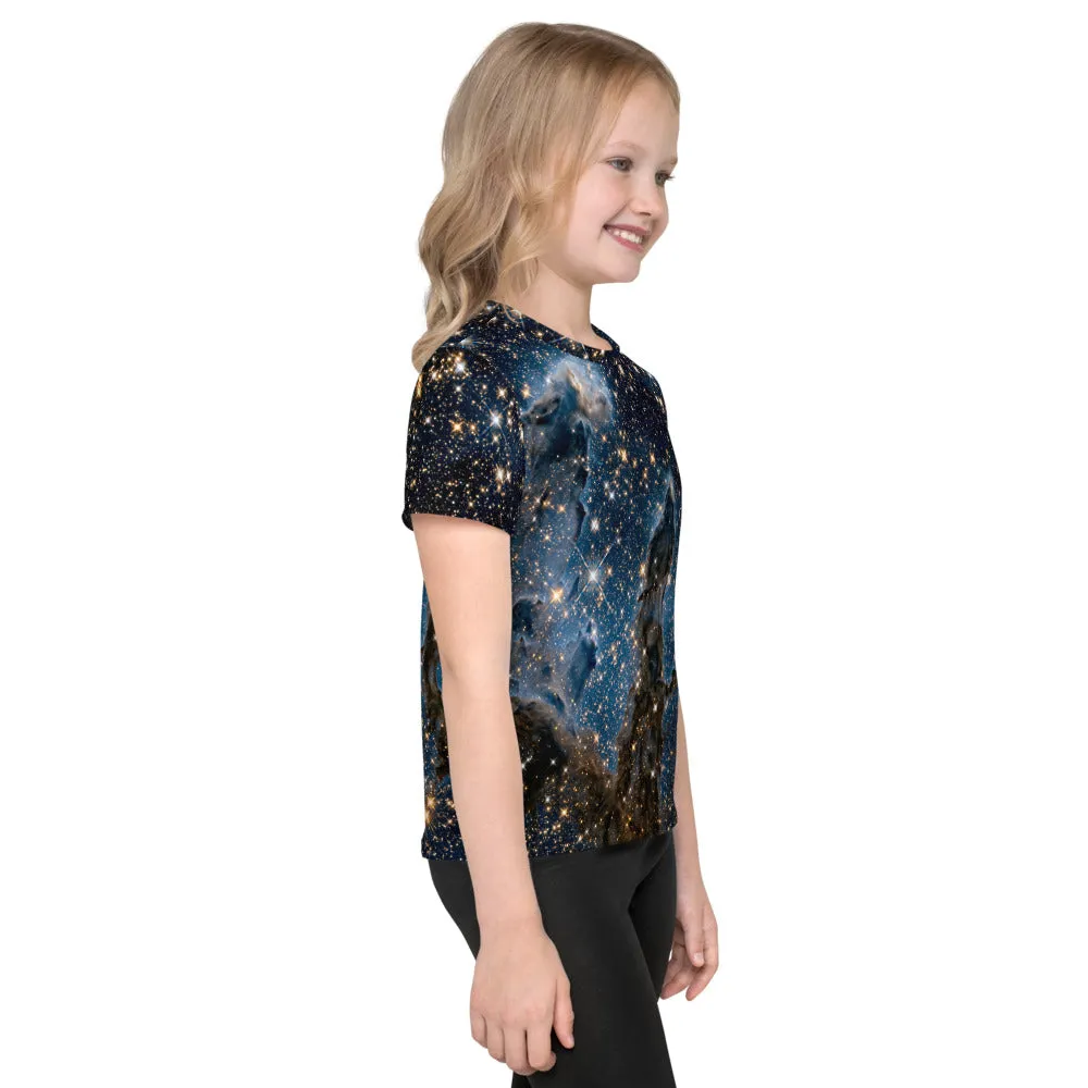 Pillars of Creation in Infrared by Hubble Kids T-Shirt (Toddler–Teen)