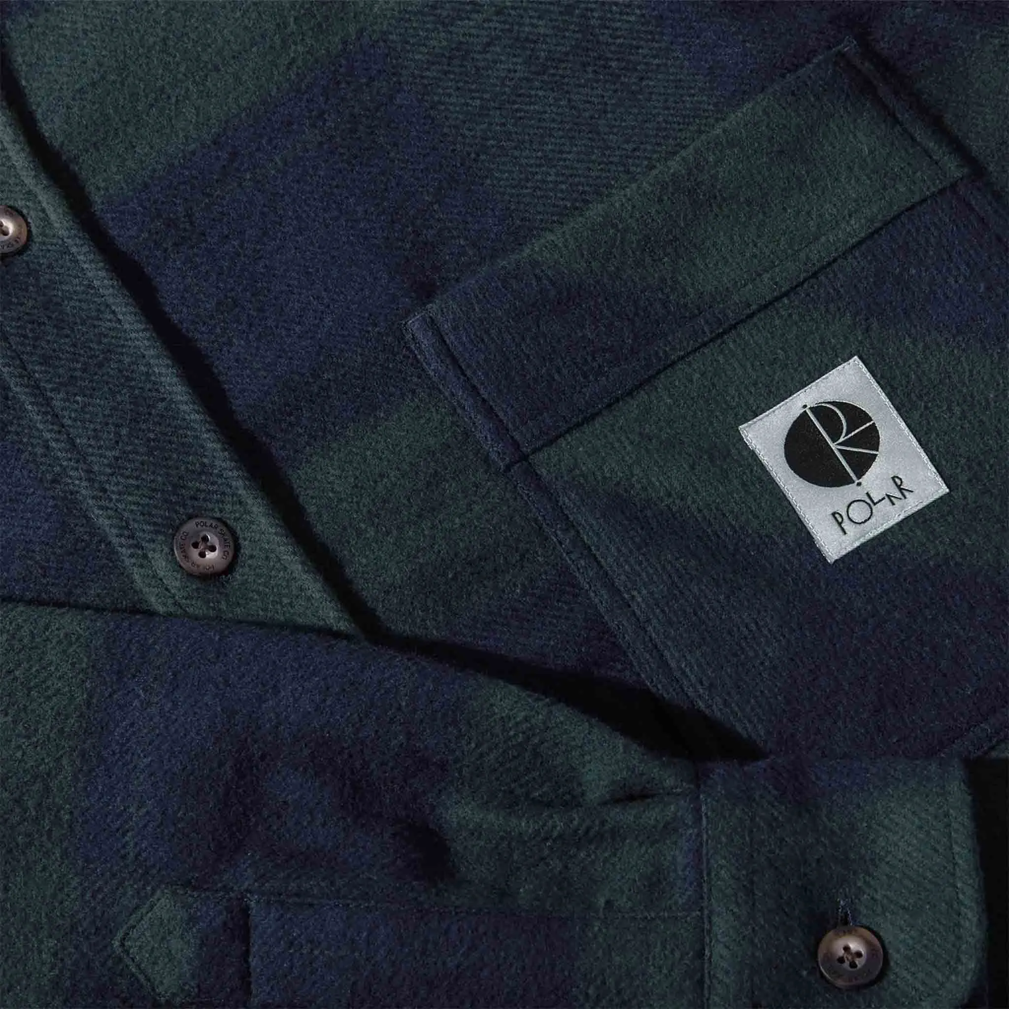 Polar Mike LS Shirt Flannel Shirt Navy Teal