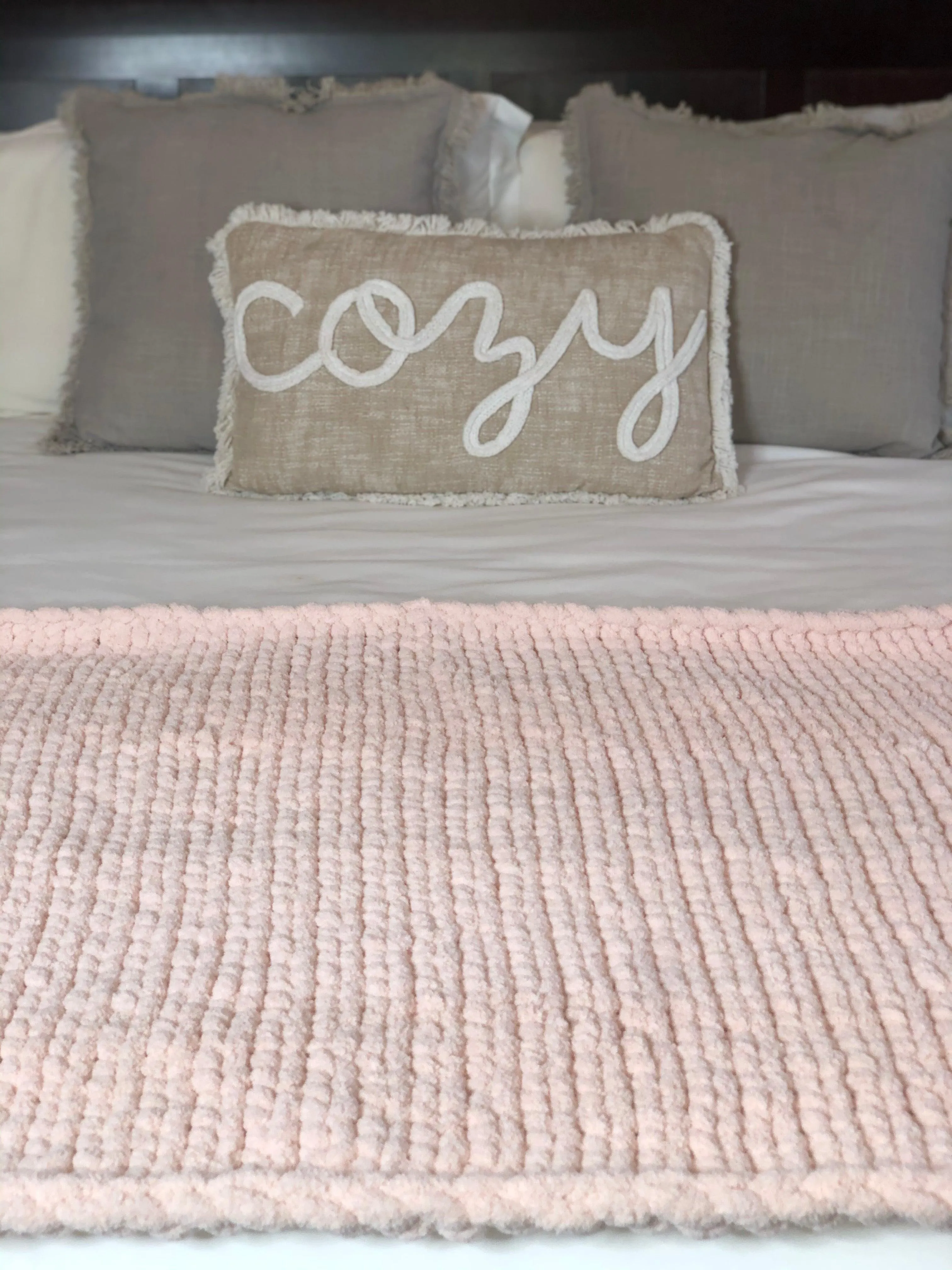 Powder Pink Cozy Throw