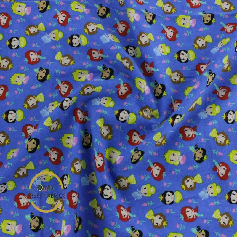 Printed Flannel Fabric Princess 110 cm