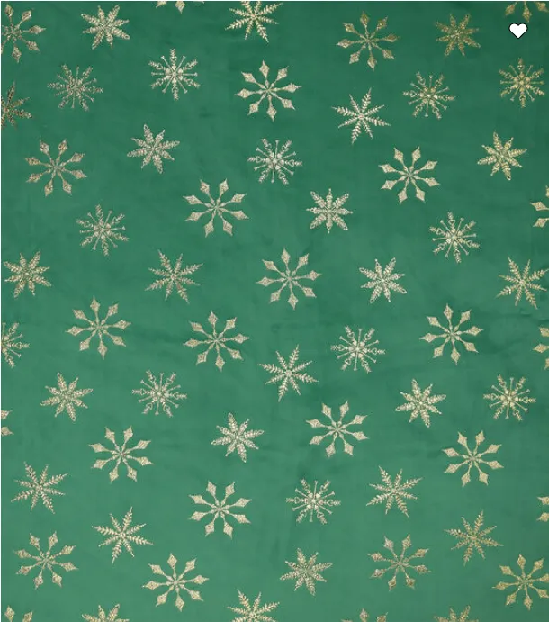 Pure Plush Fleece - Green with snowflakes