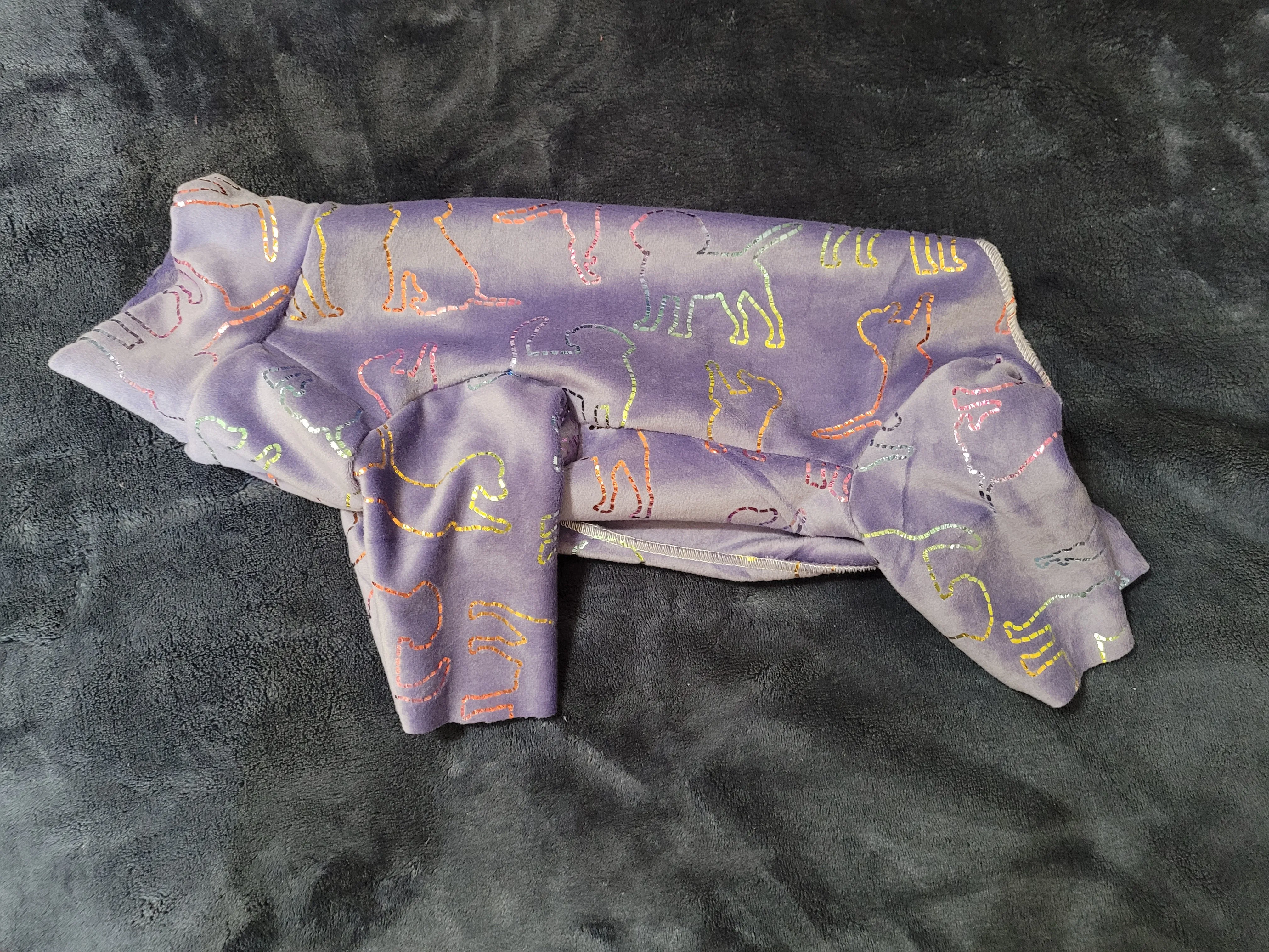 Pure Plush Fleece - Purple with Multicolored dogs