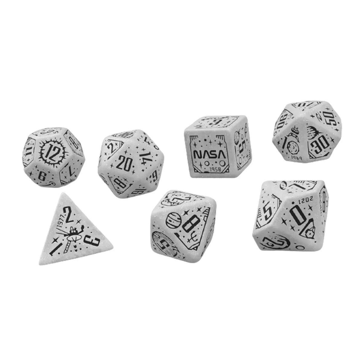 Q Workshop Space Apollo Dice Set 7