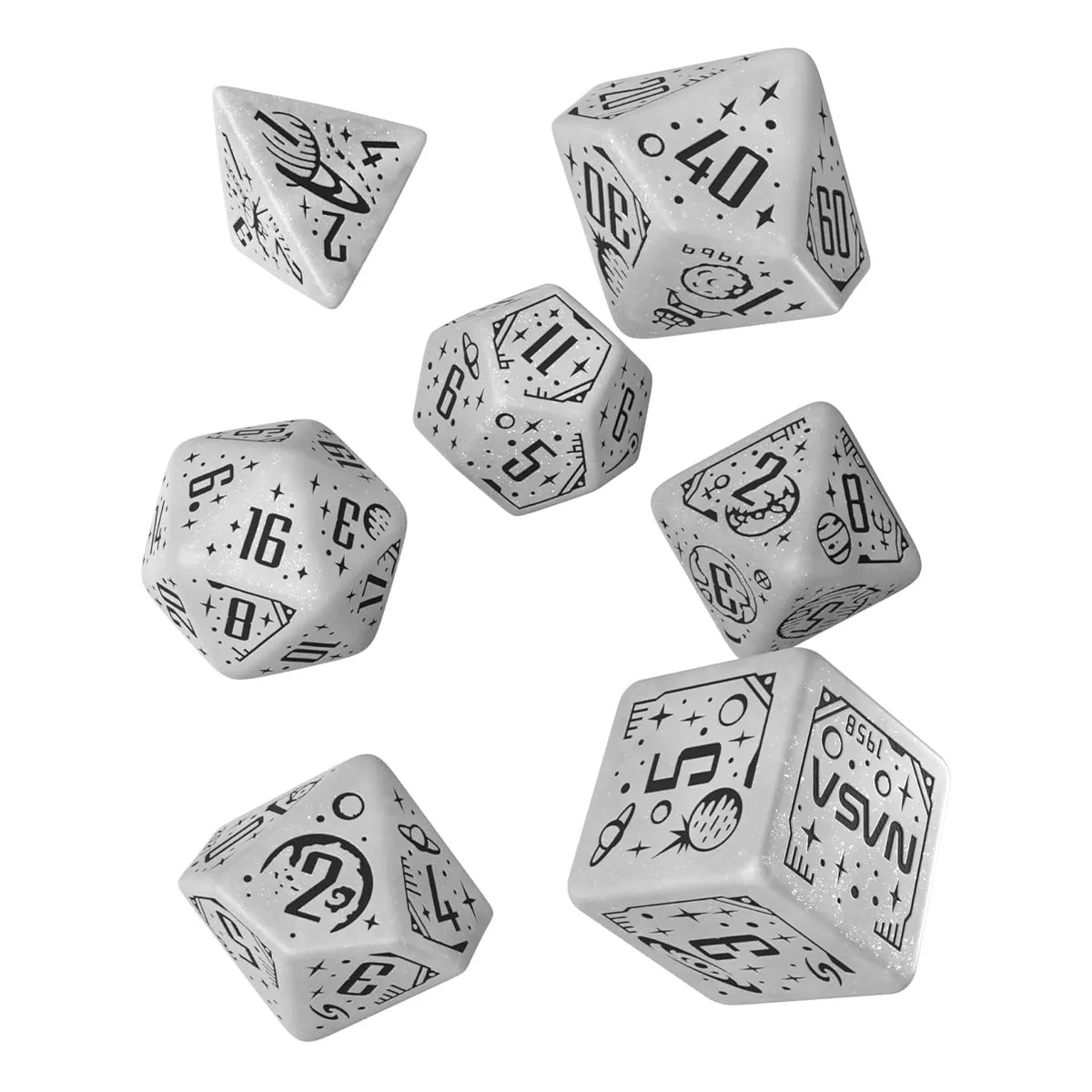 Q Workshop Space Apollo Dice Set 7
