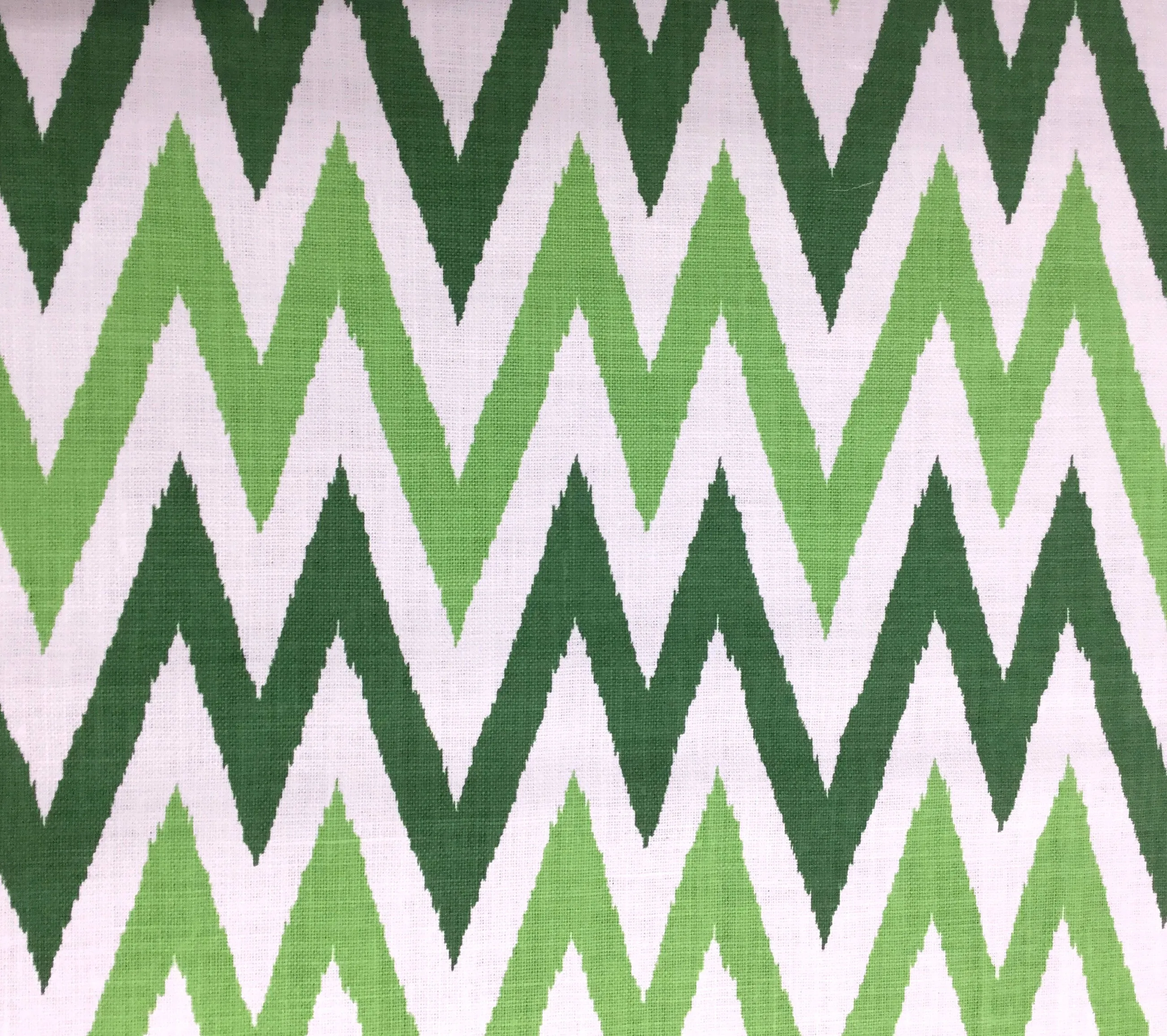 Quadrille Fabric: Tashkent II Small Scale - Custom Dark Green / Jungle Green on White 100% Heavy Basketweave Linen