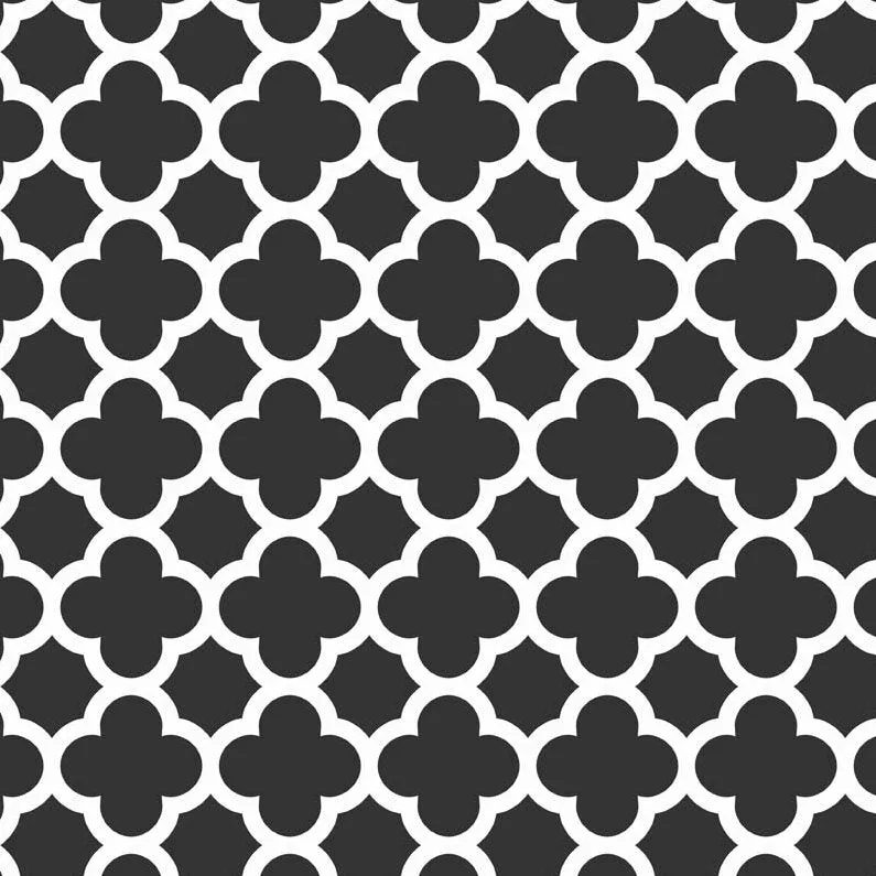 Quatrefoil in Black by Riley Blake Designs