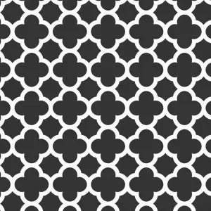 Quatrefoil in Black by Riley Blake Designs